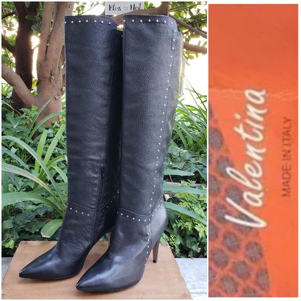 Gorgeous Valentina Italian-Made Black Leather Boot